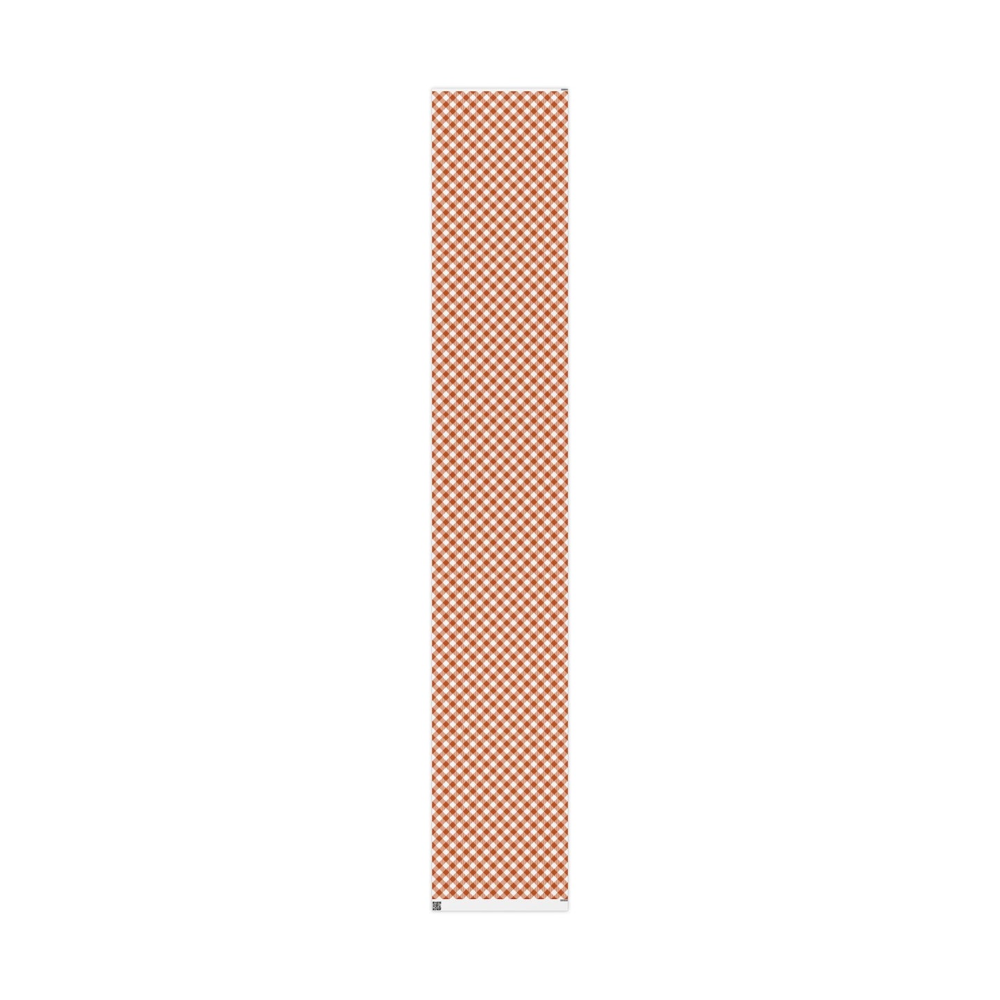 Gift Wrap | Dark Orange & White | Gingham