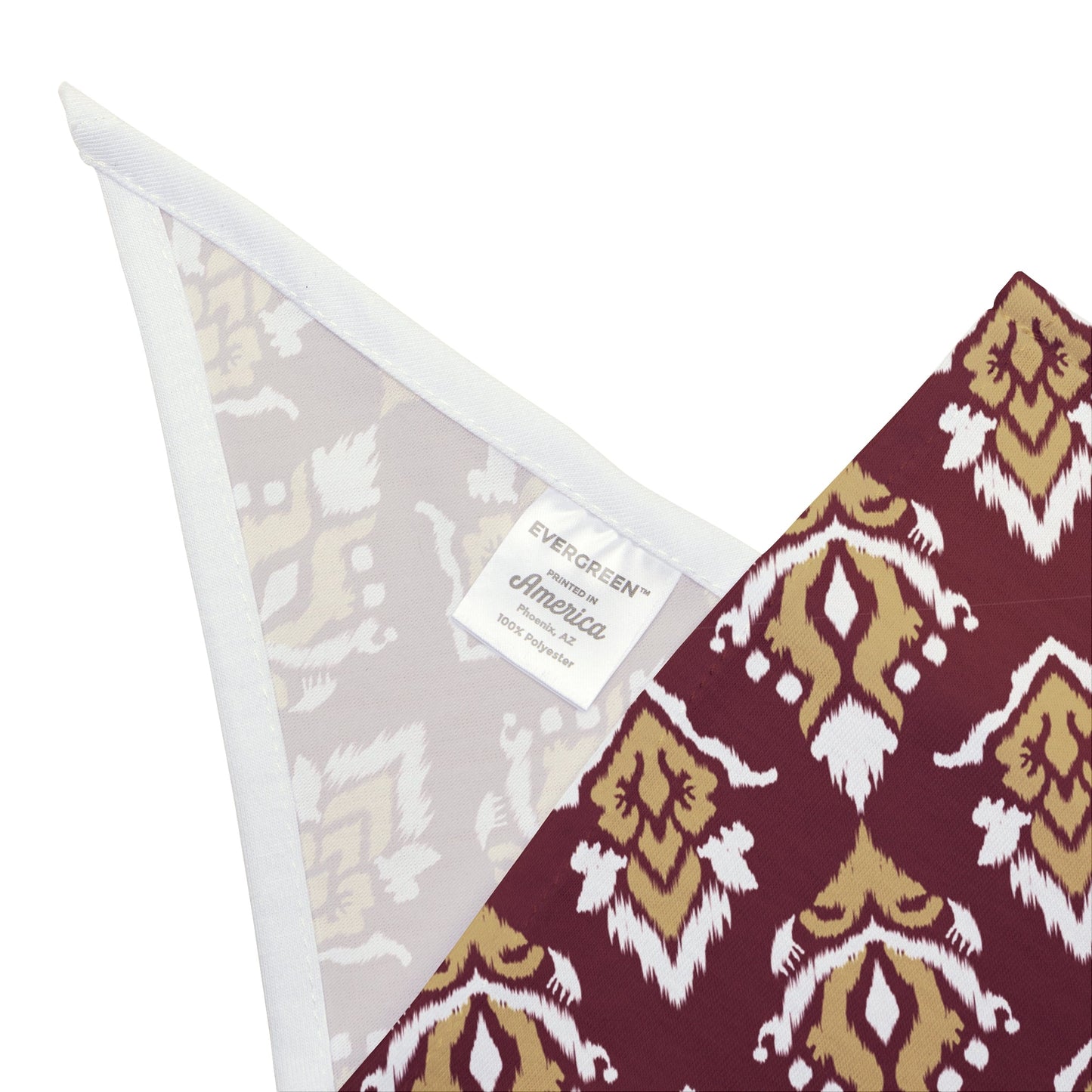 Pet Bandana | Maroon & Gold | Ikat