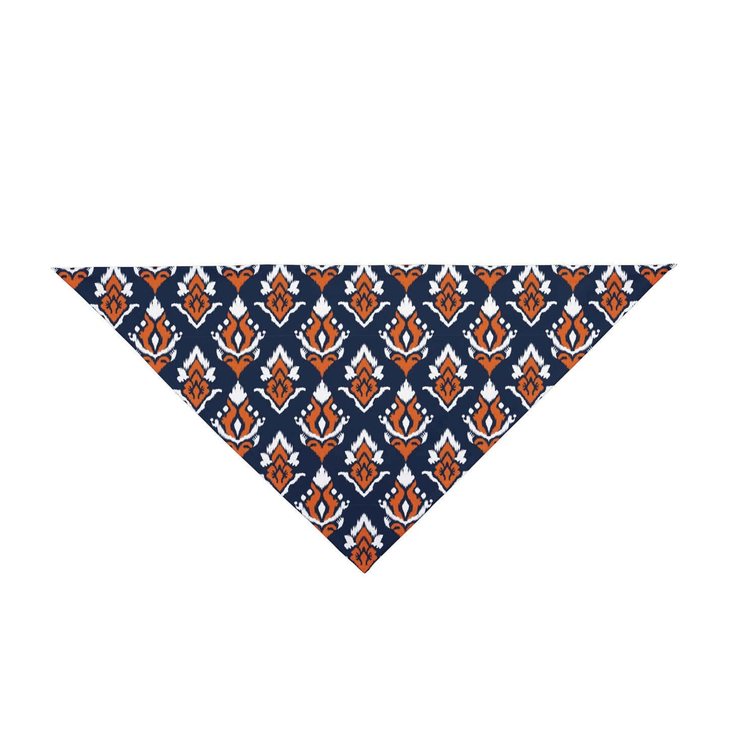 Pet Bandana | Orange & Blue | Ikat