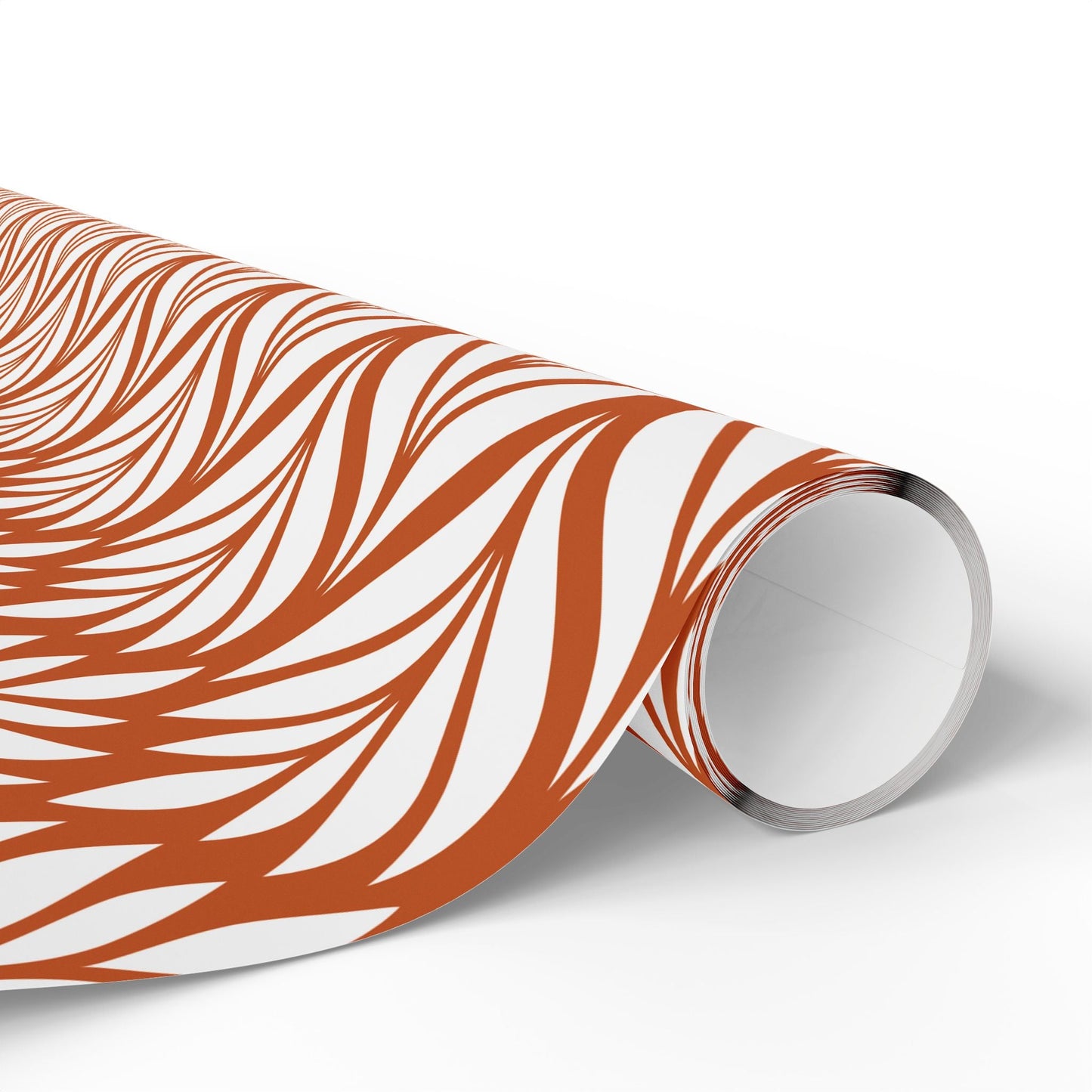 Gift Wrap | Dark Orange & White | Palm