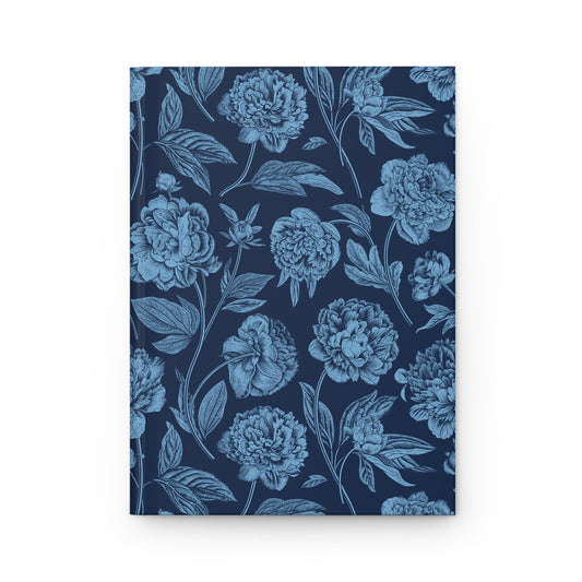 Journal | Light Blue & White | Peony