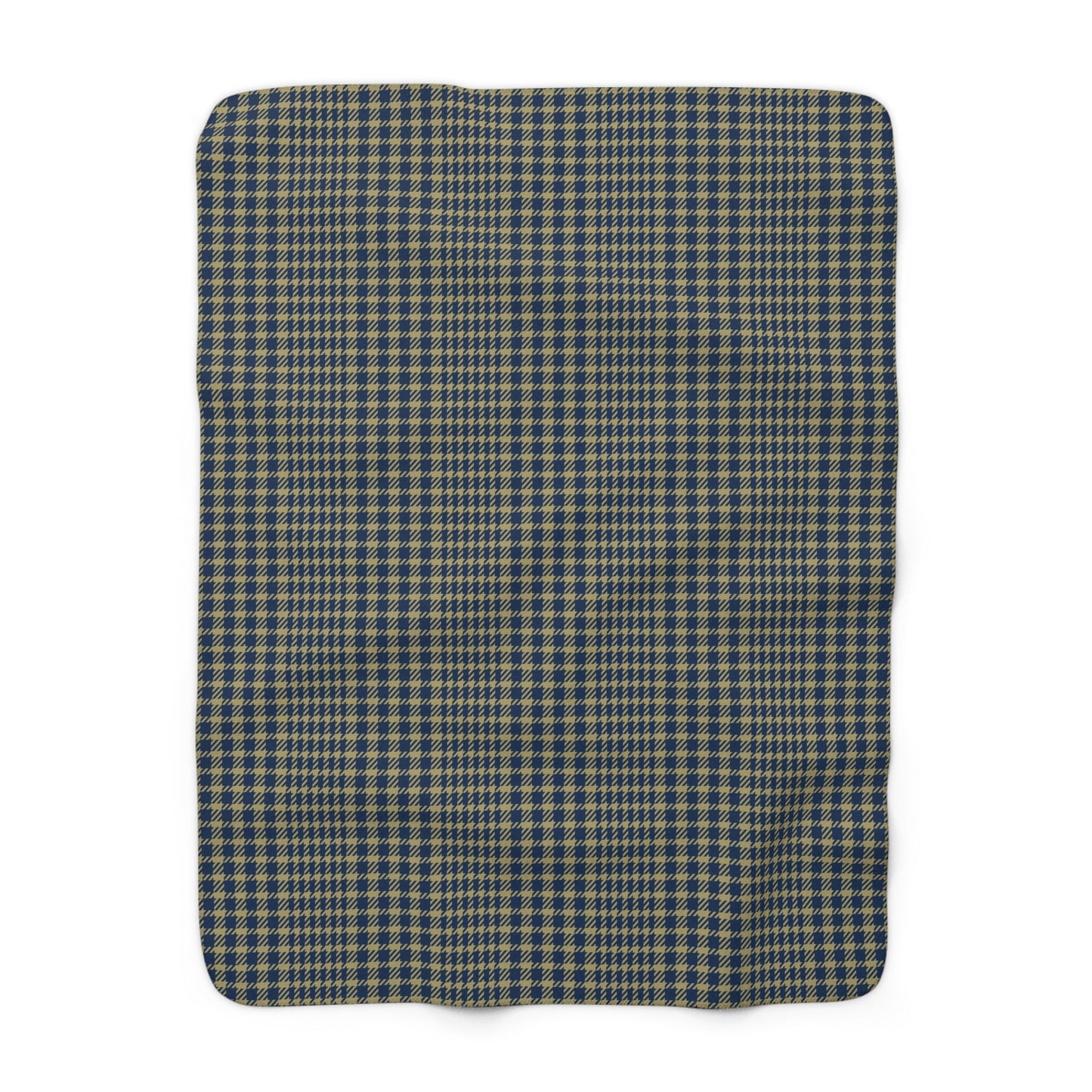 Sherpa Blanket | Blue & Gold | Tweed