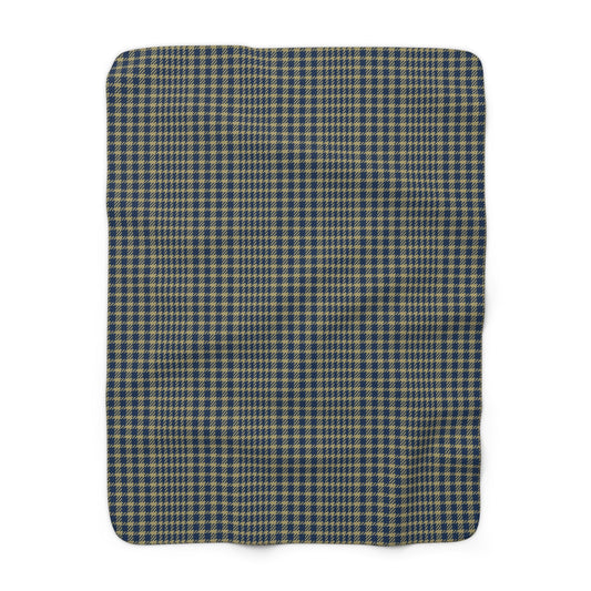 Sherpa Blanket | Blue & Gold | Tweed