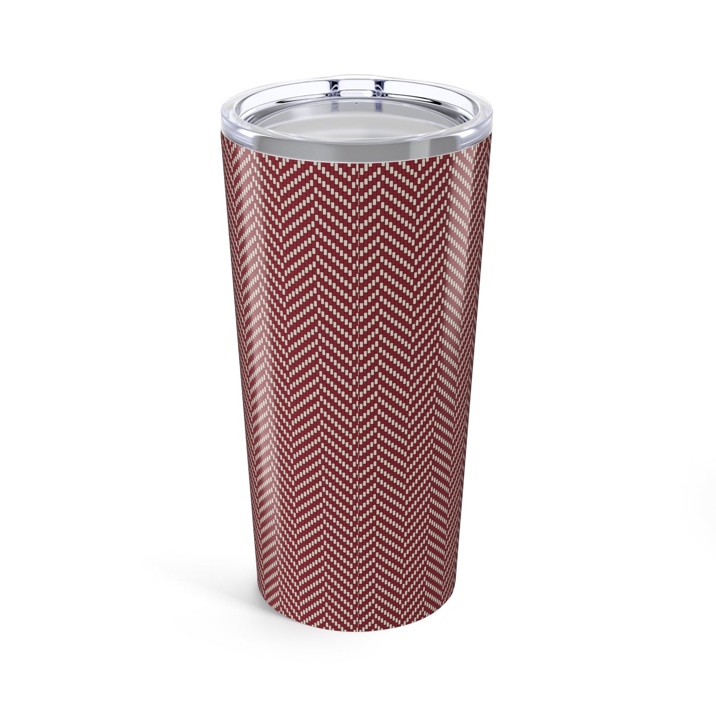 Tumbler | Maroon & White | Herringbone