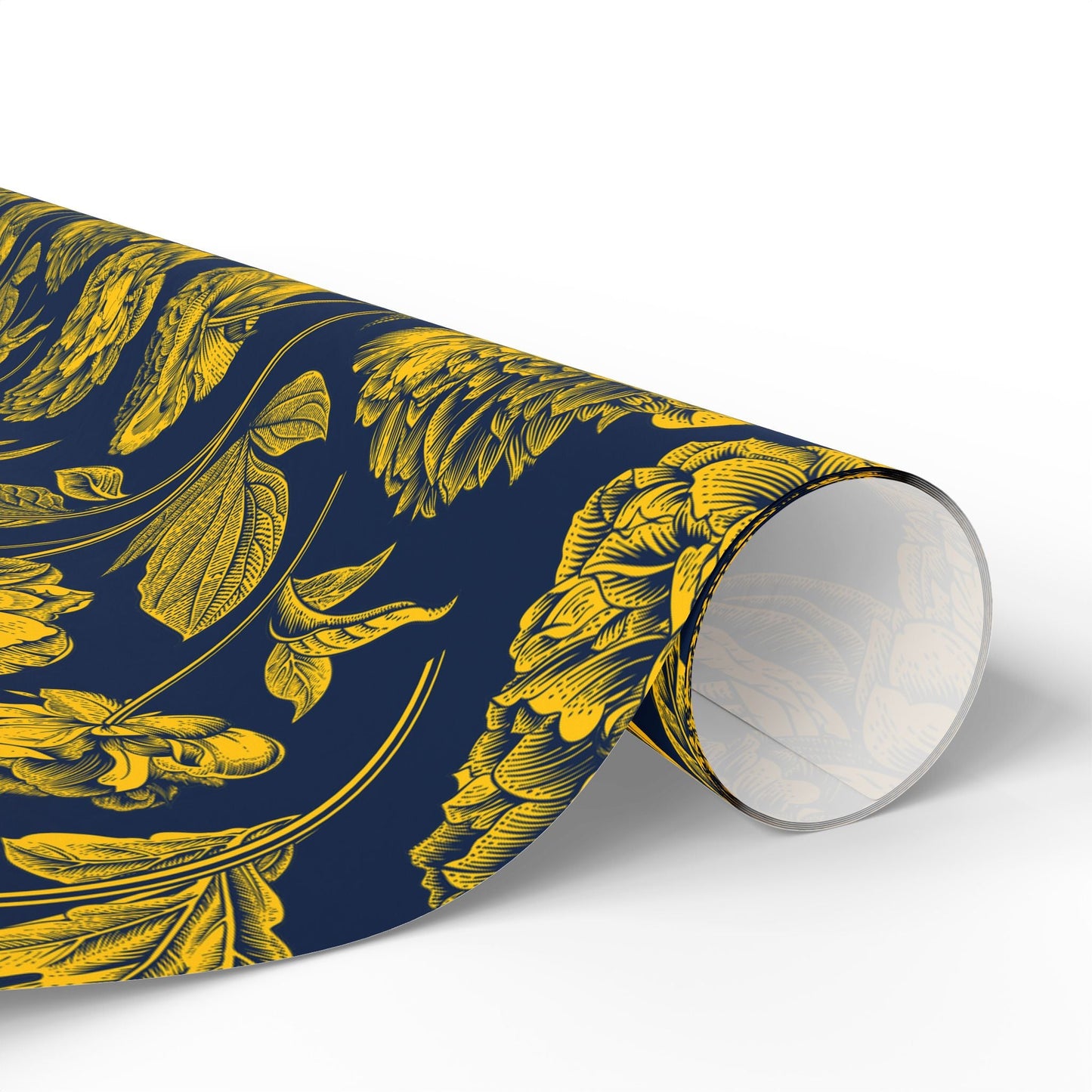 Gift Wrap | Yellow & Blue | Peony