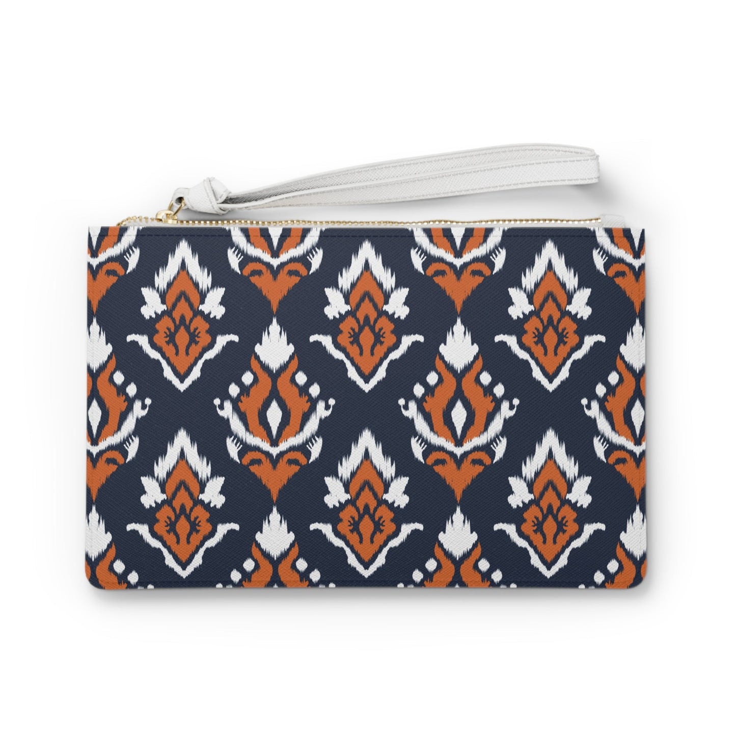 Clutch Bag | Orange & Blue | Ikat