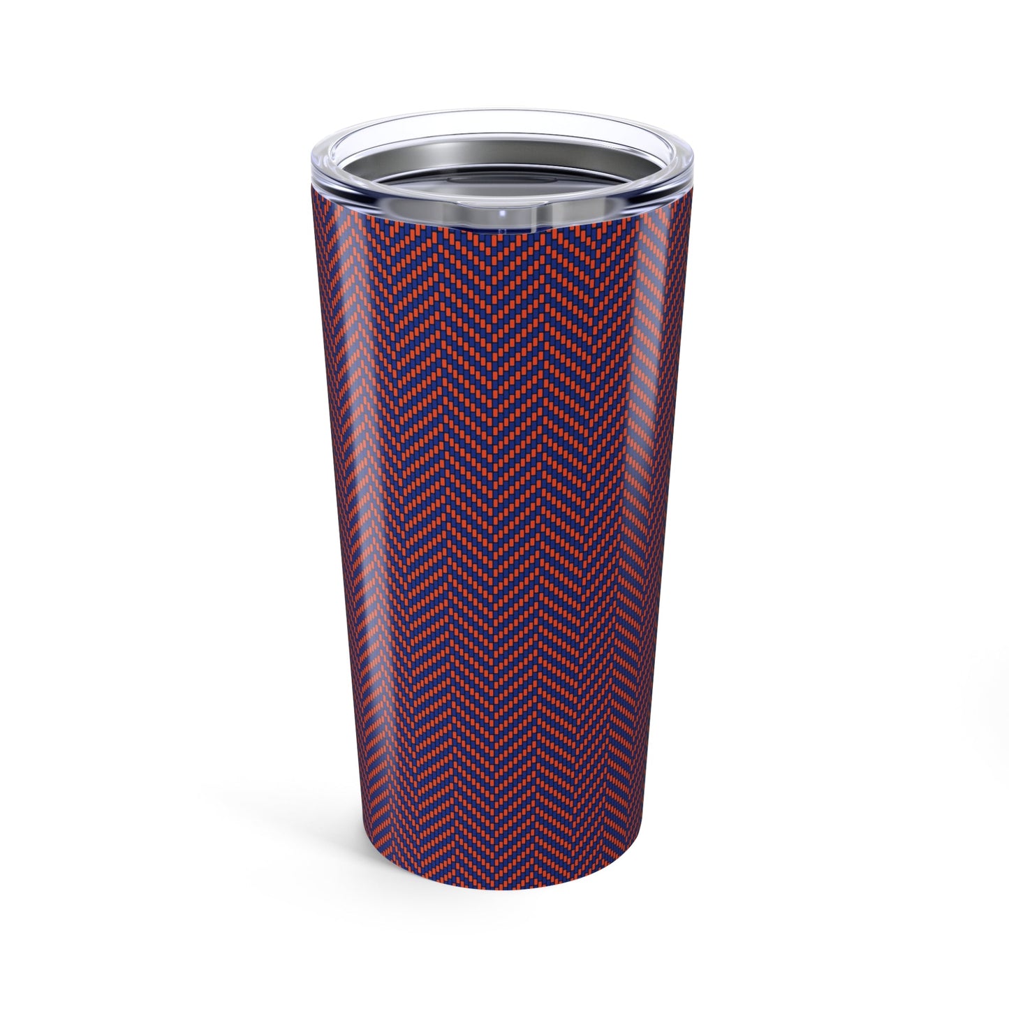 Tumbler | Bright Blue & Orange | Herringbone