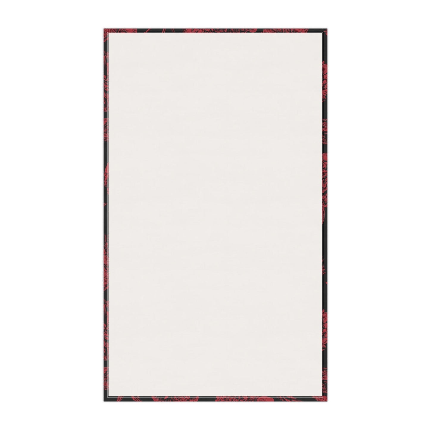 Tea Towel | Red & Black | Peony