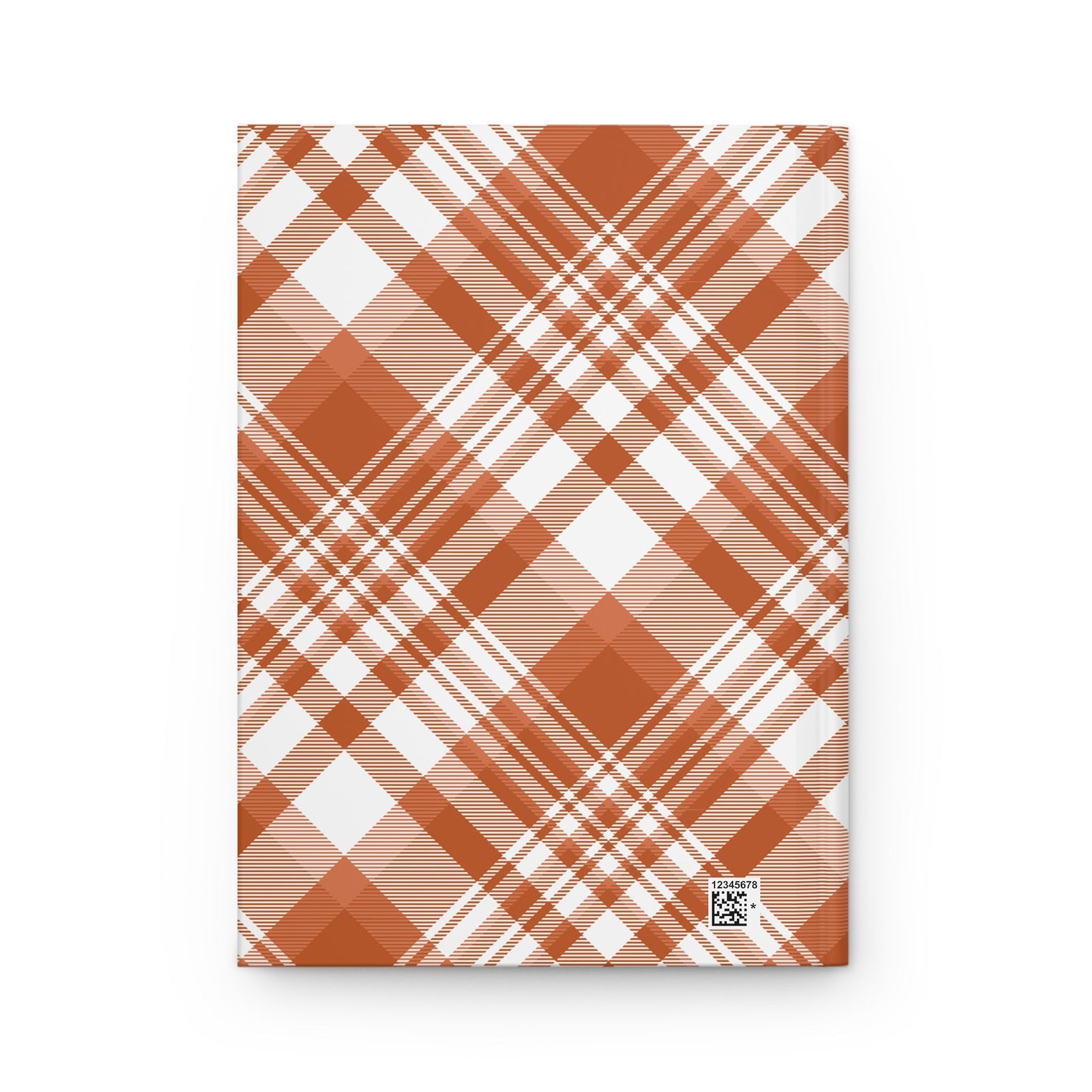 Journal | Dark Orange & White | Tartan