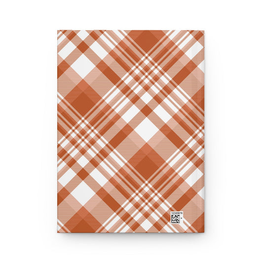 Journal | Dark Orange & White | Tartan