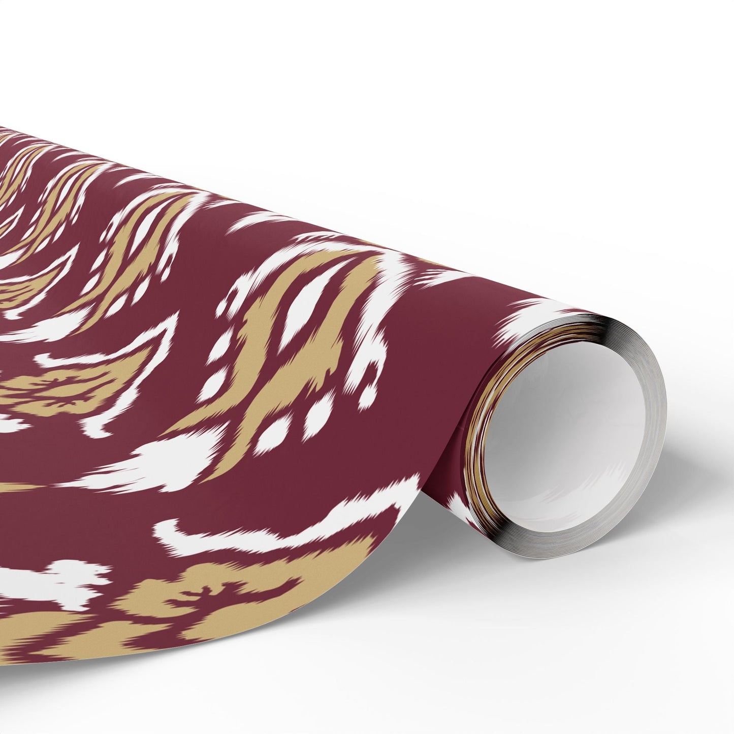 Gift Wrap | Maroon & Gold | Ikat