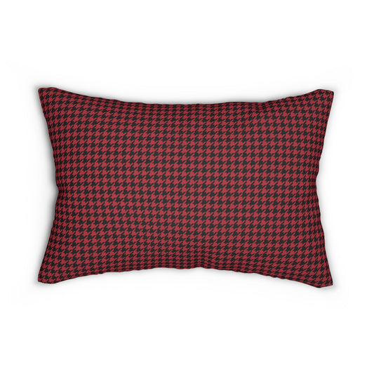 Pillow | Red & Black | Houndstooth