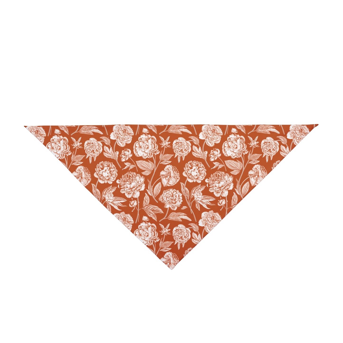 Pet Bandana | Dark Orange & White | Peony