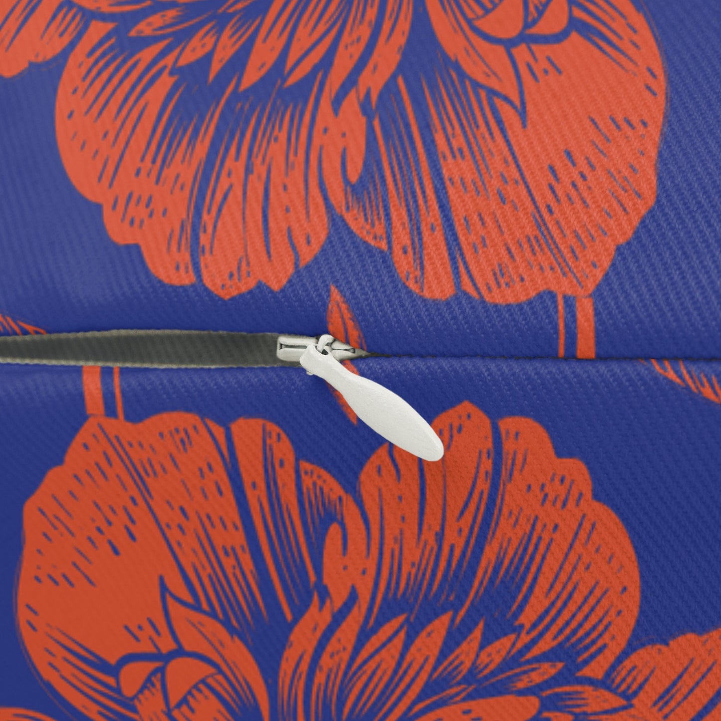 Pillow | Bright Blue & Orange | Peony