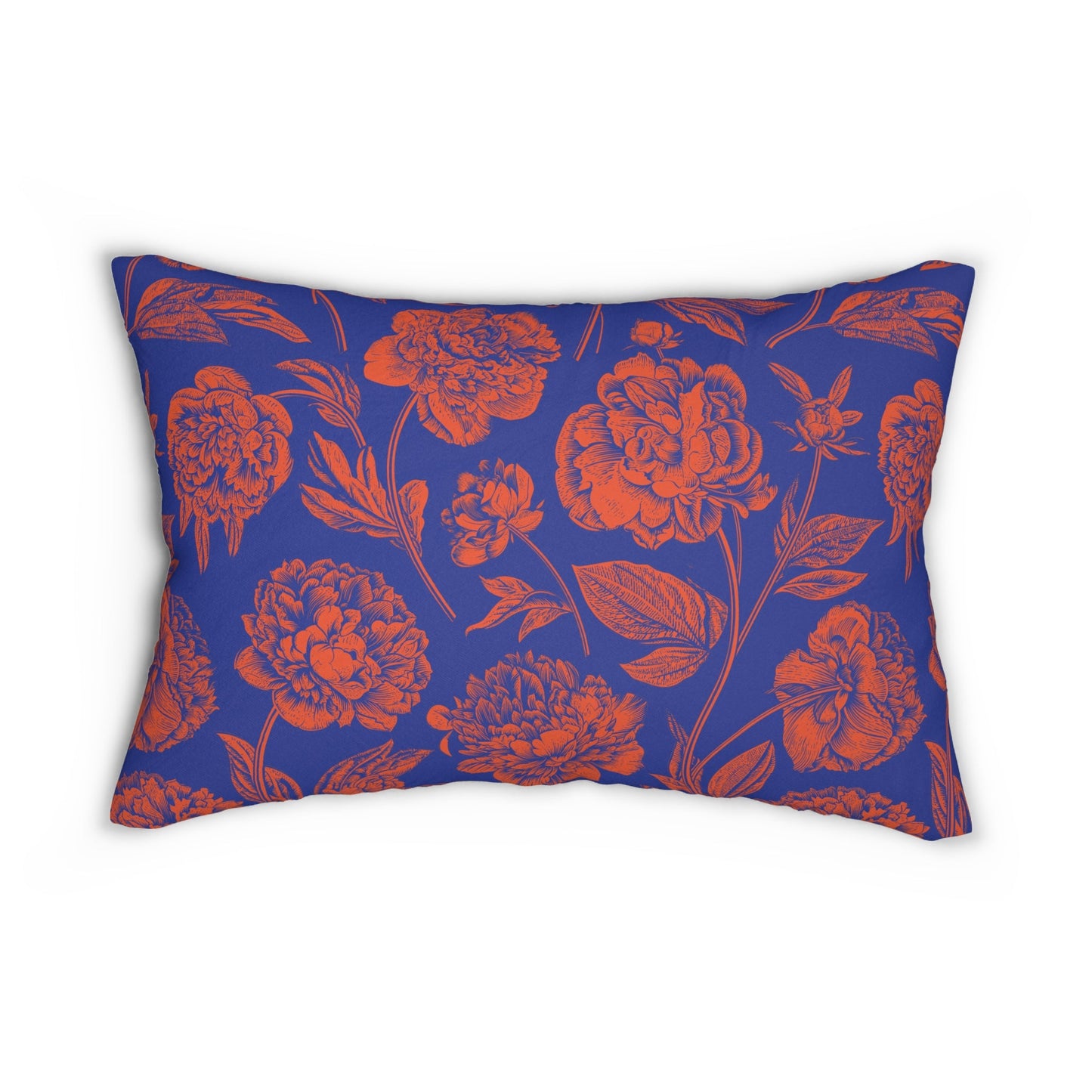 Pillow | Bright Blue & Orange | Peony