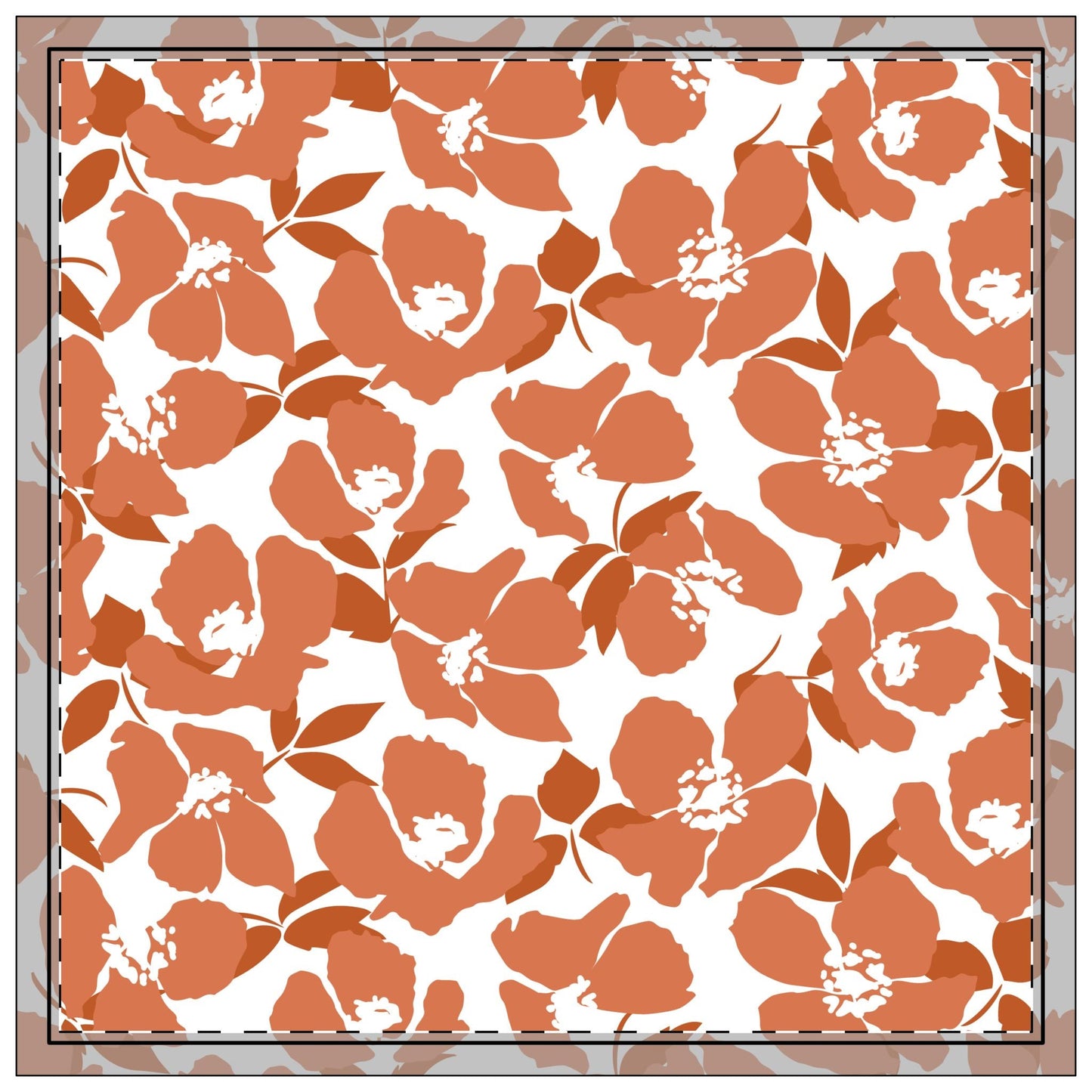 Napkins | Dark Orange & White | Poppy