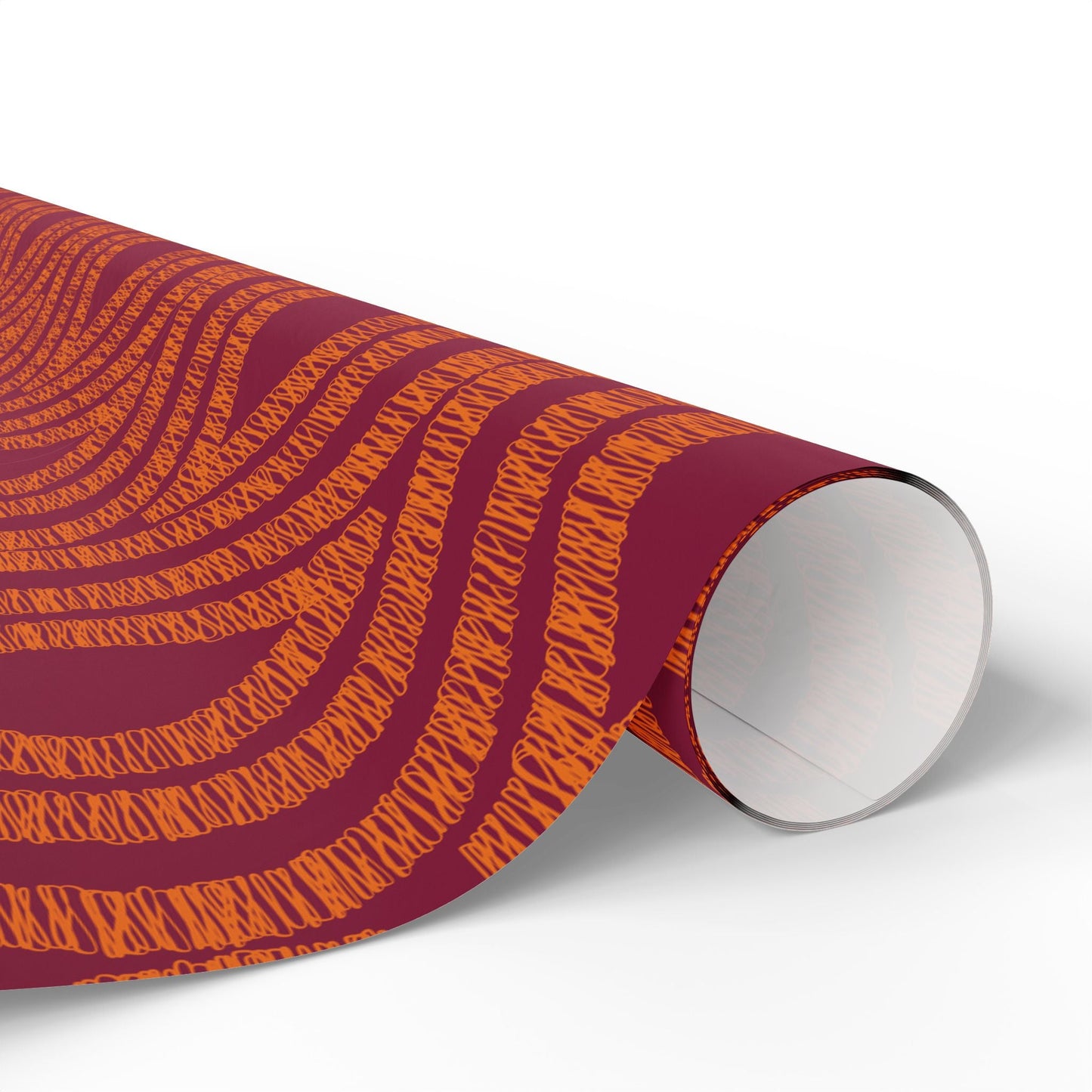 Gift Wrap | Maroon & Orange | Ogee