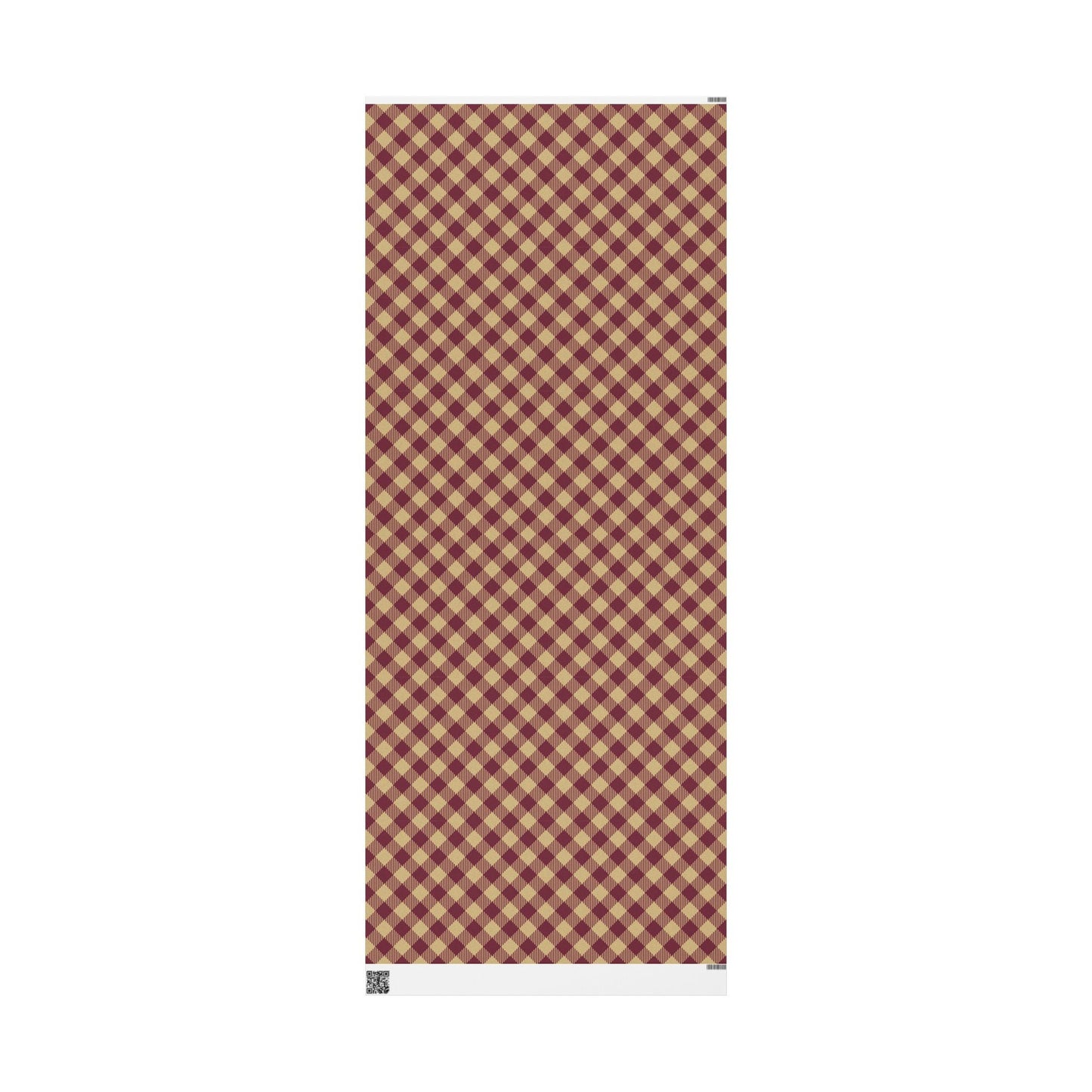 Gift Wrap | Maroon & Gold | Gingham