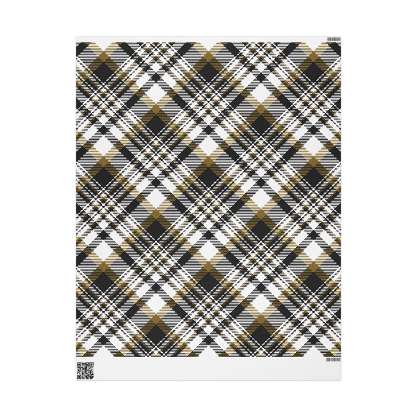 Gift Wrap | Black & Gold | Tartan