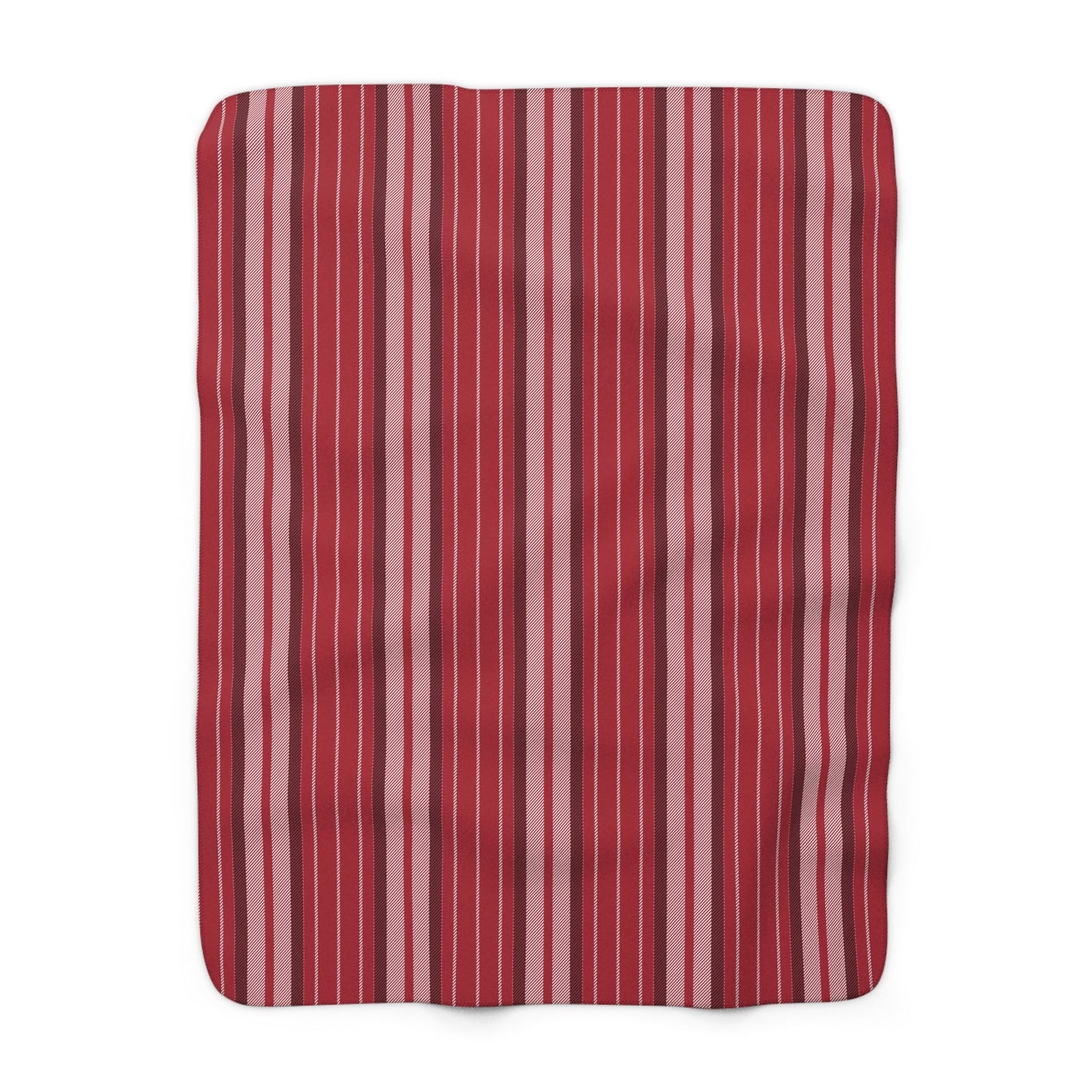 Sherpa Blanket | Red & Black | Stripe