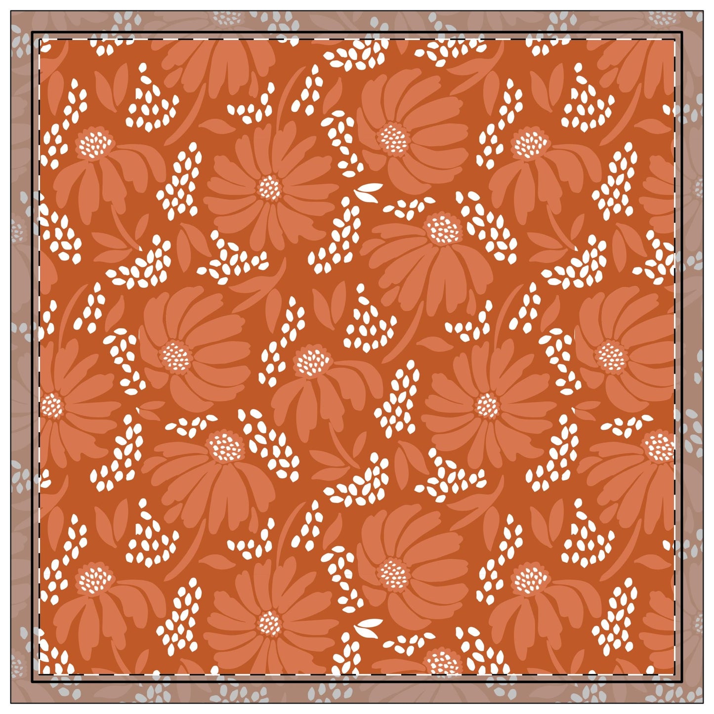 Napkins | Dark Orange & White | Bellis