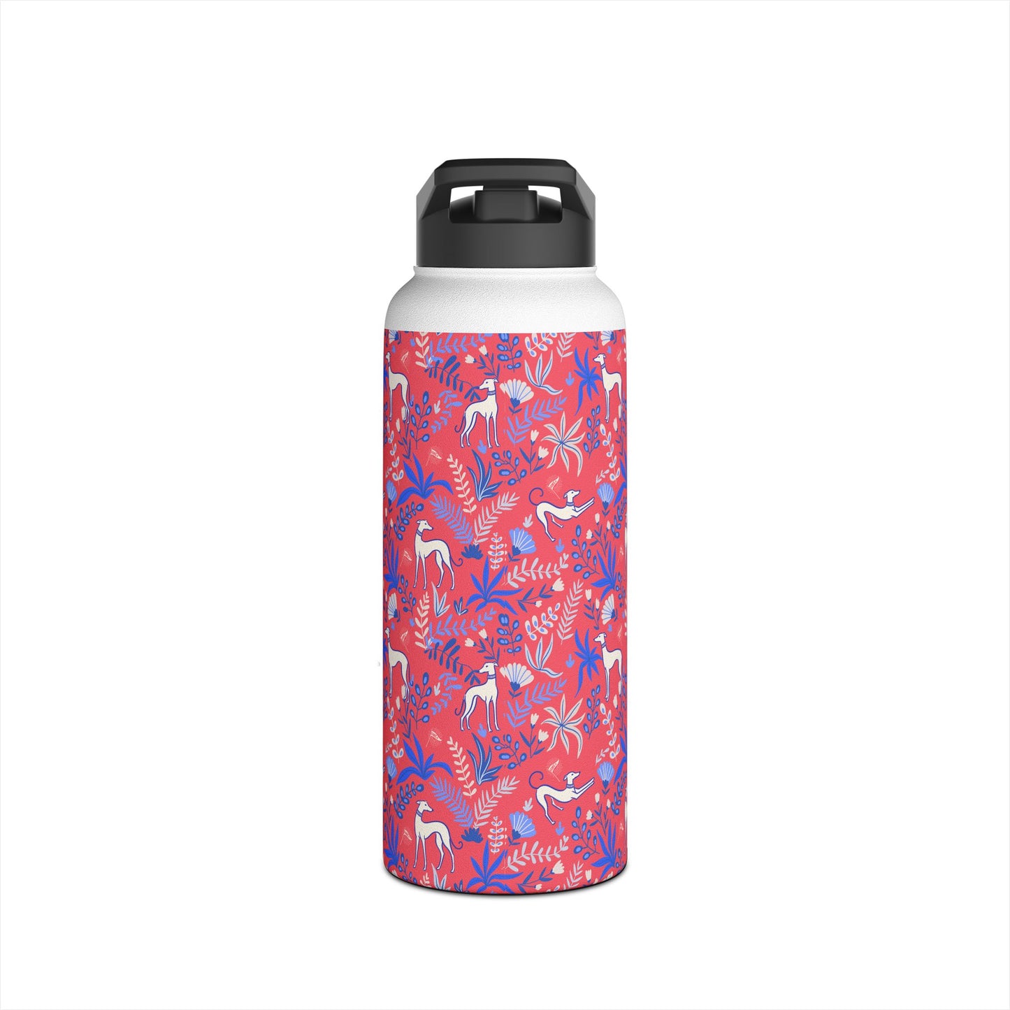 Insulated Water Bottle | Greyhounds | Pink Fern