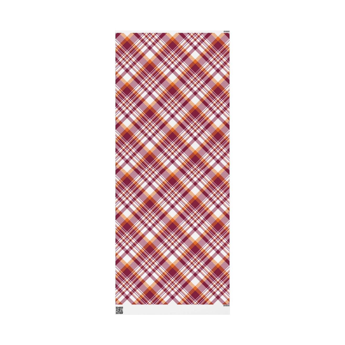 Gift Wrap | Maroon & Orange | Tartan