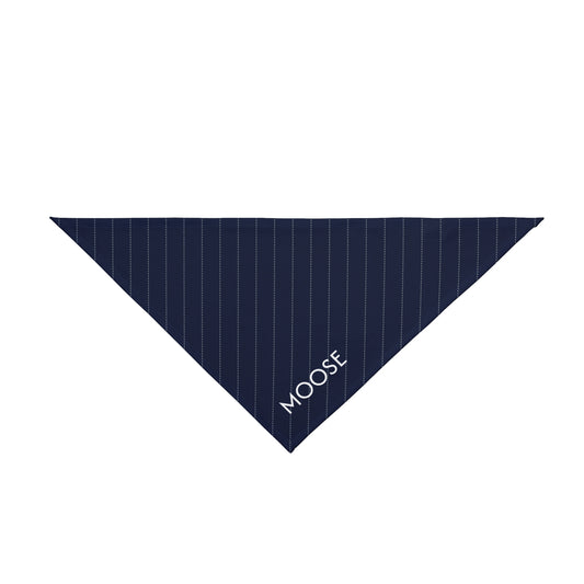 Pet Bandana- Personalized | Navy & White | Pinstripe