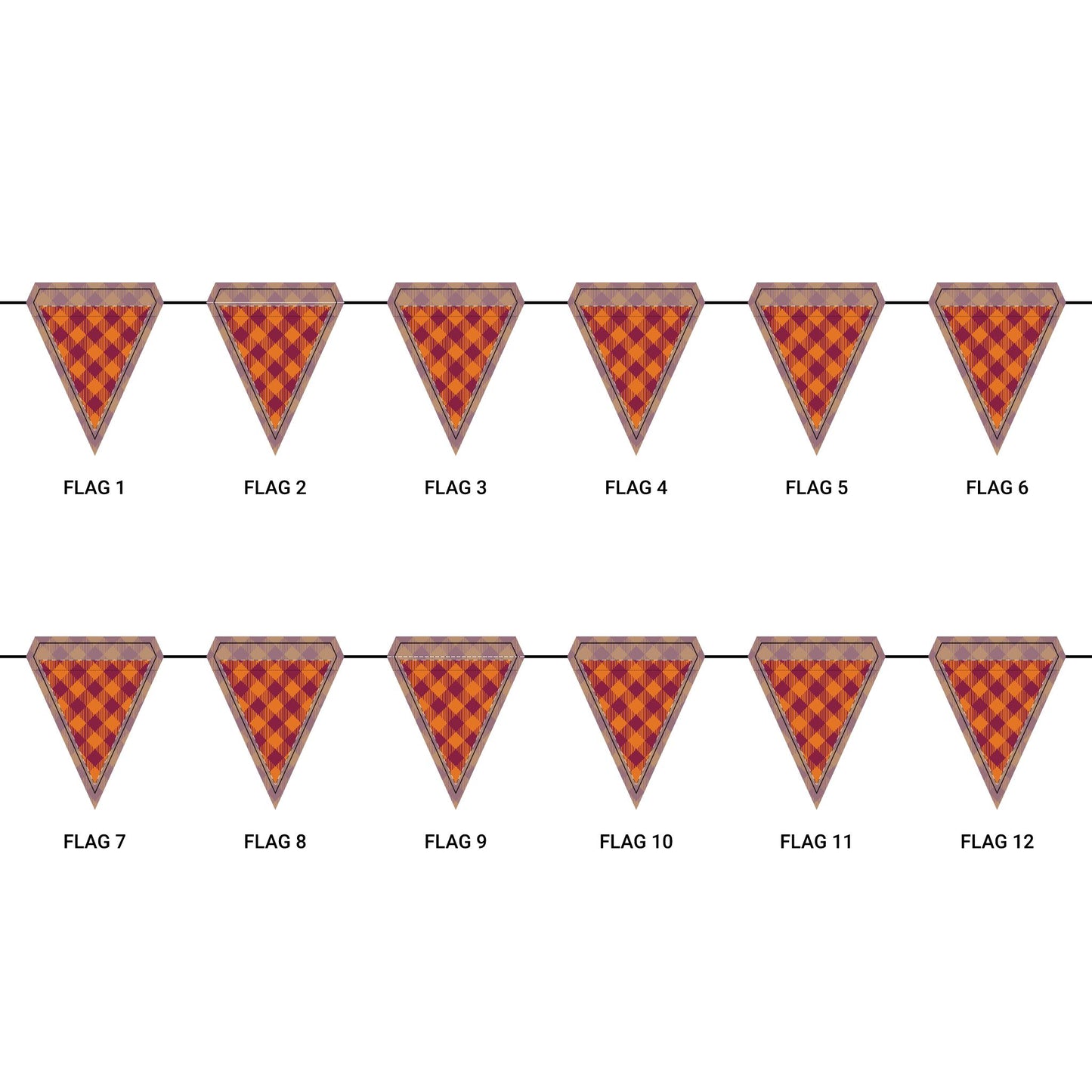 Flag Garland | Blacksburg, Virginia | Gingham