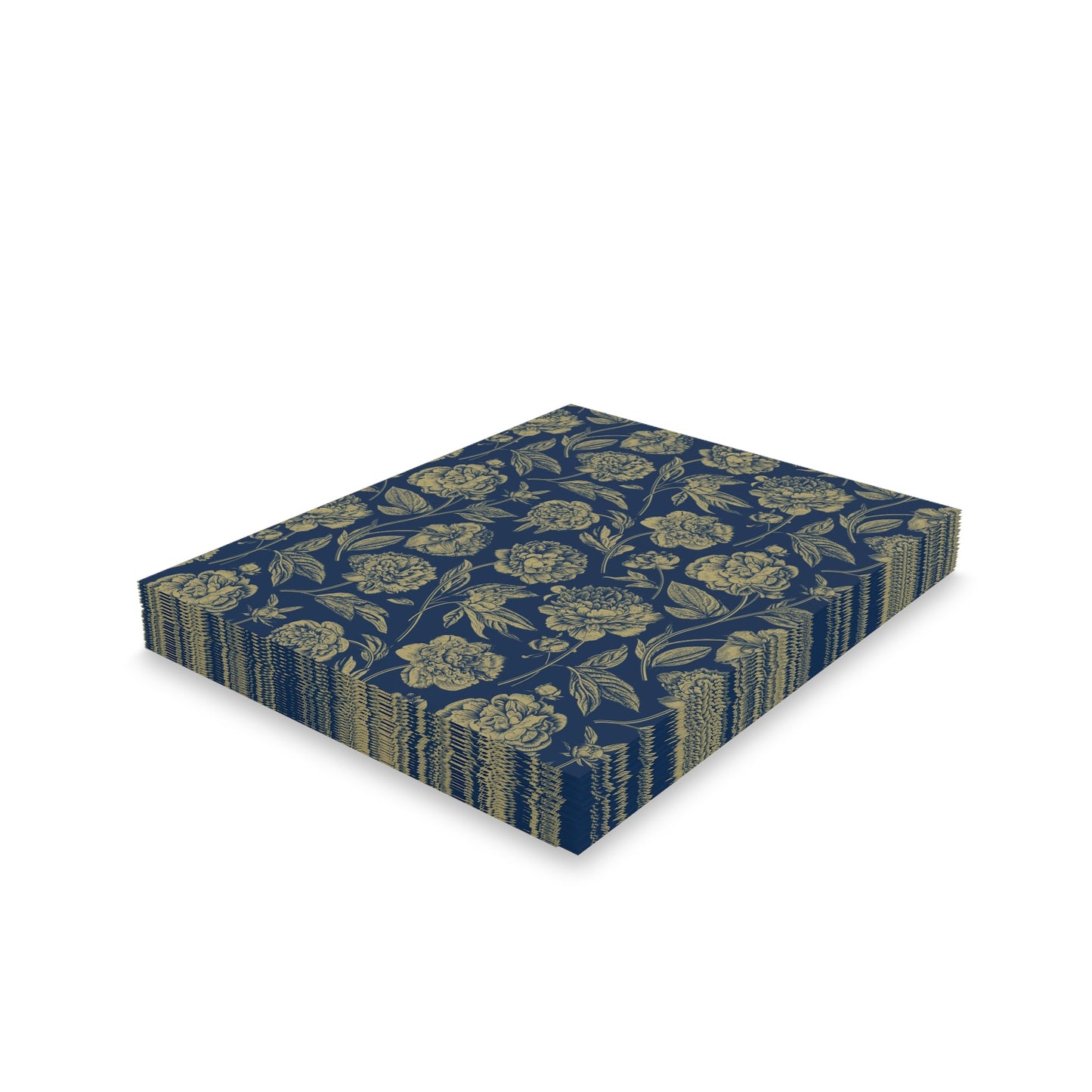Notecards Set | Blue & Gold | Peony