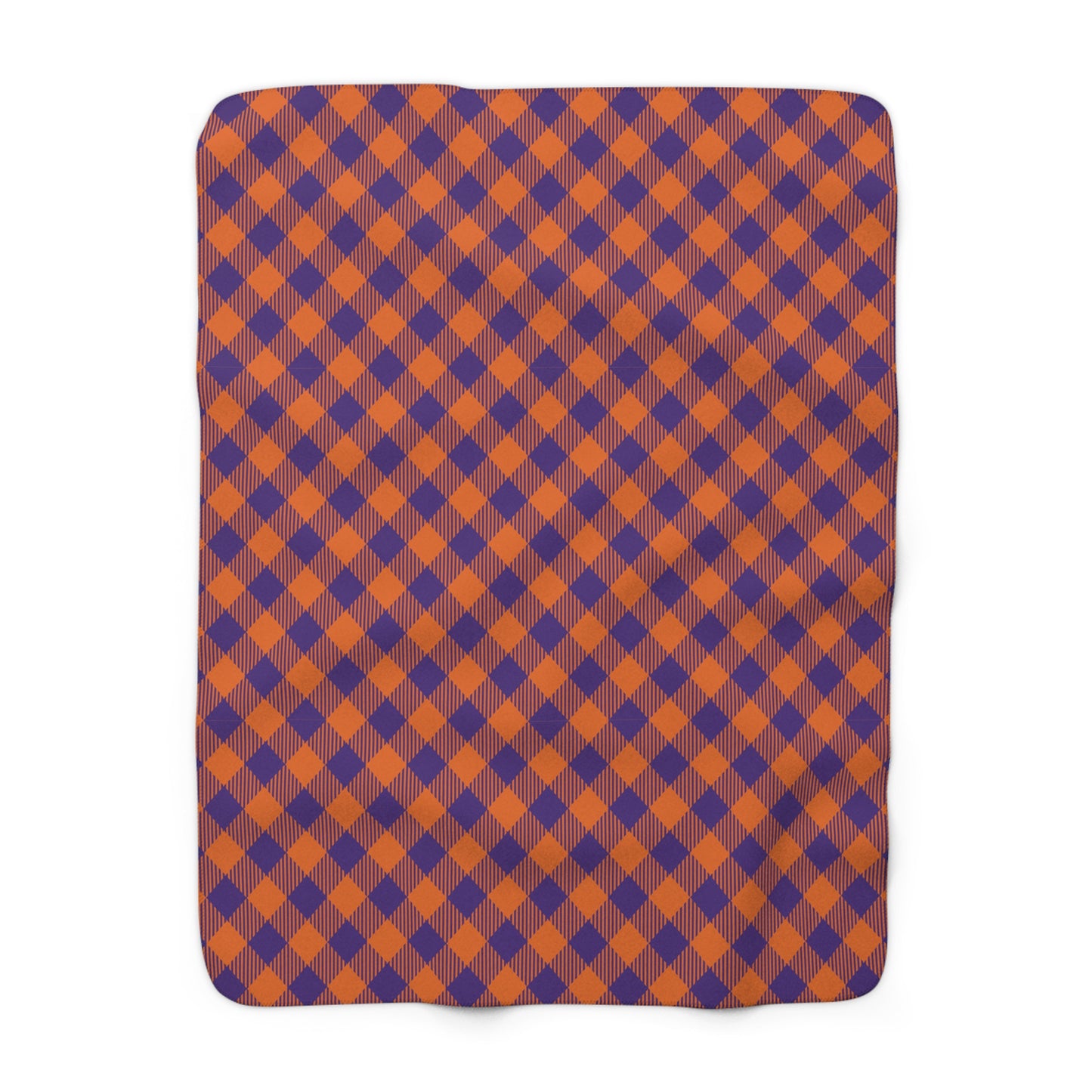 Sherpa Fleece Blanket | Clemson, South Carolina | Gingham