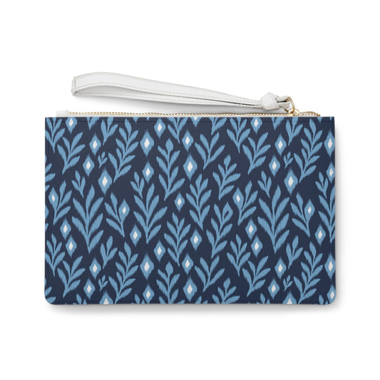 Clutch Bag | Light Blue & White | Laurel