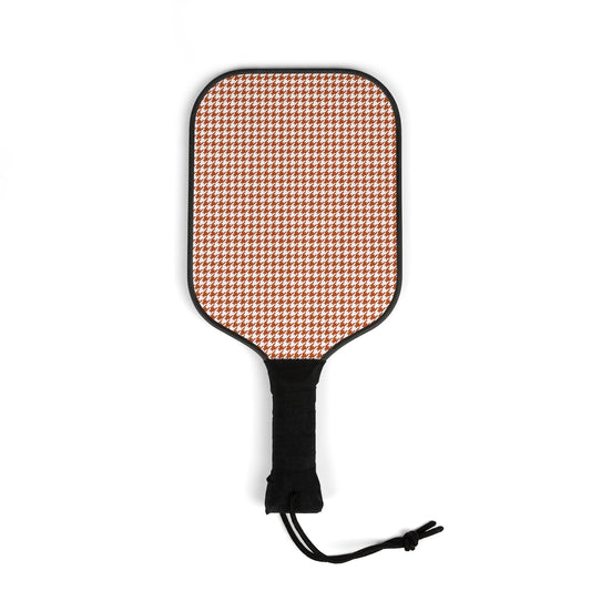 Pickleball Paddle Kit | Dark Orange & White | Houndstooth
