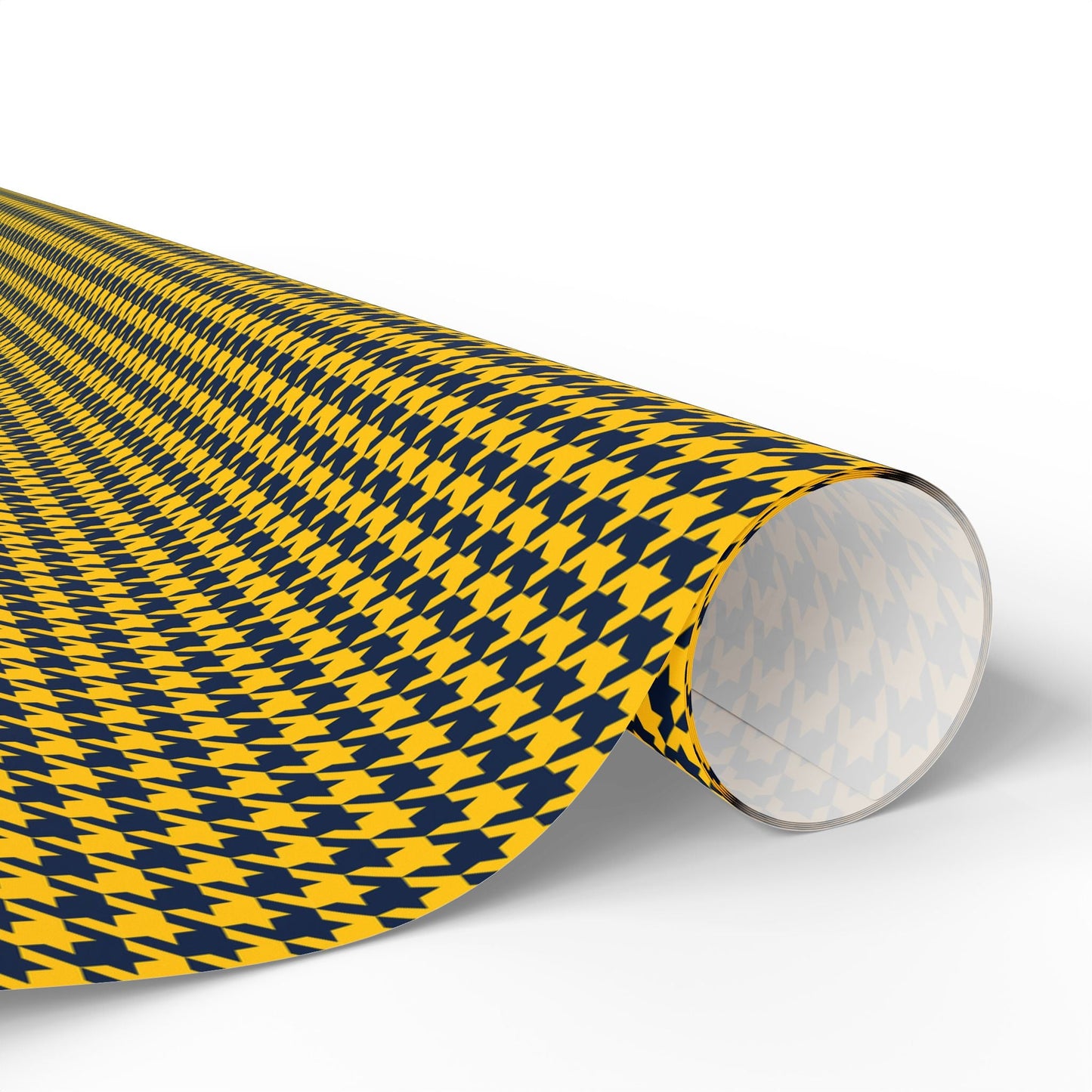 Gift Wrap | Yellow & Blue | Houndstooth