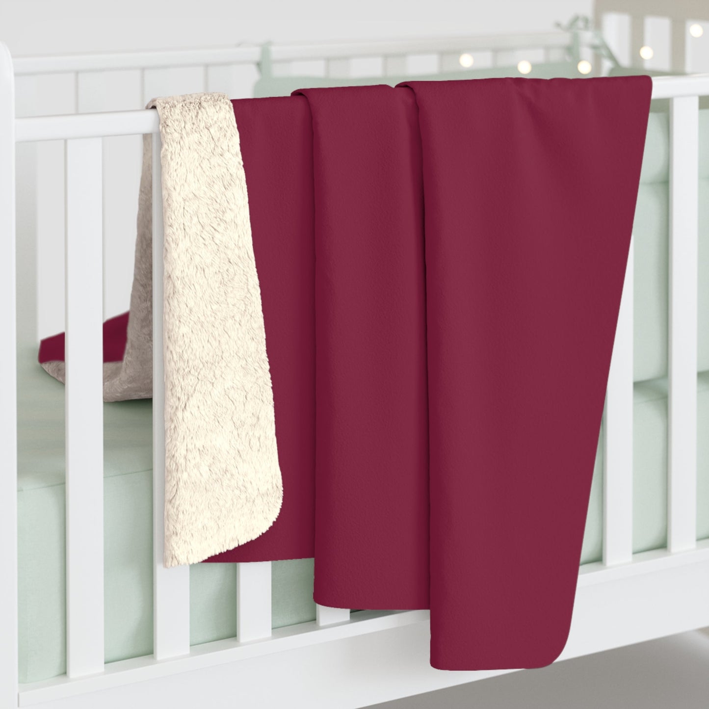 Sherpa Blanket | Maroon & Orange | Dark