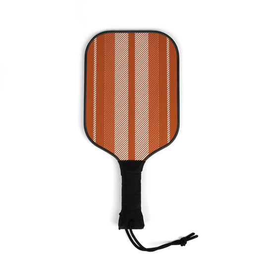 Pickleball Paddle Kit | Dark Orange & White | Stripe