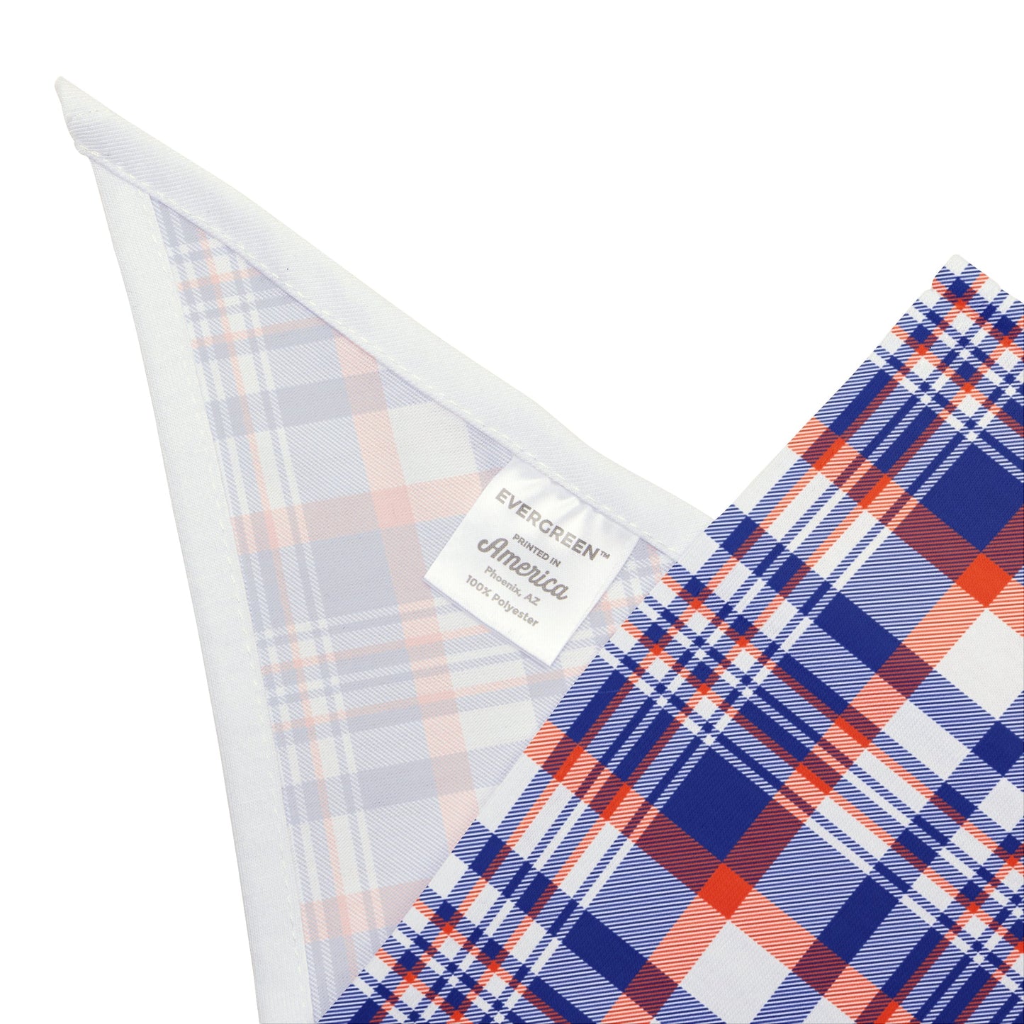 Pet Bandana | Bright Blue & Orange | Tartan