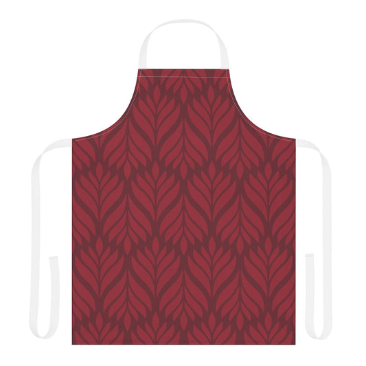 Apron | Maroon & White | Palm