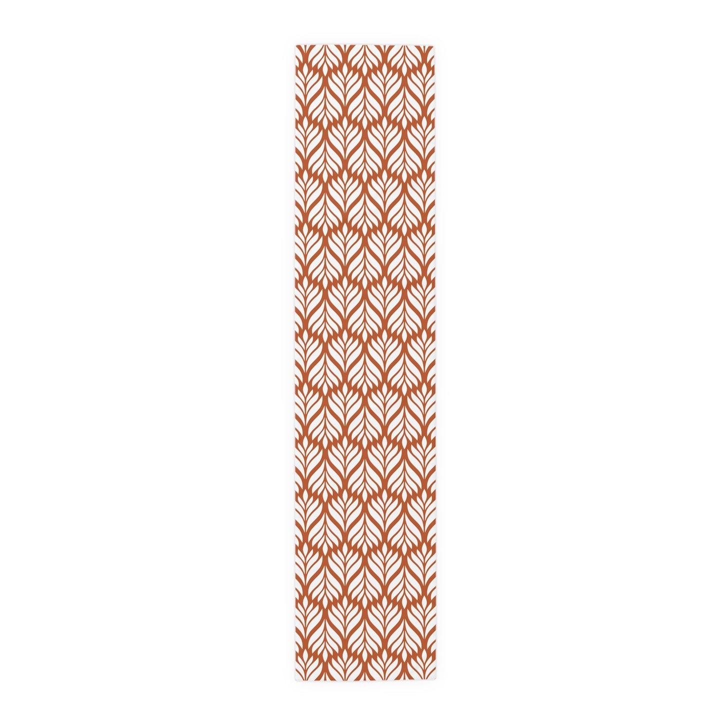 Table Runner | Dark Orange & White | Palm