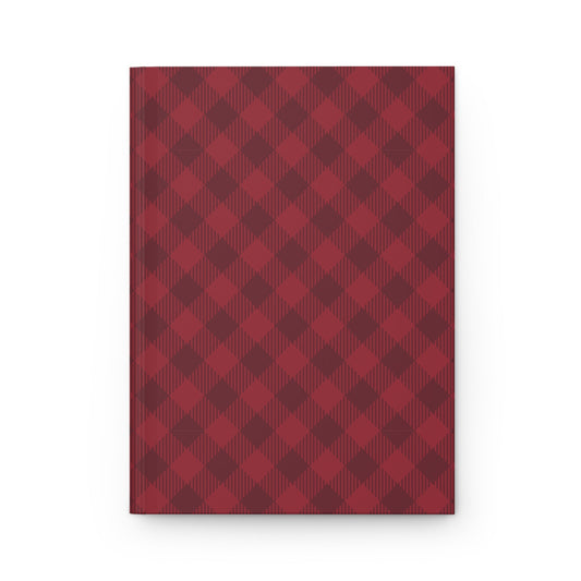 Hardcover Journal | Maroon & White | Gingham