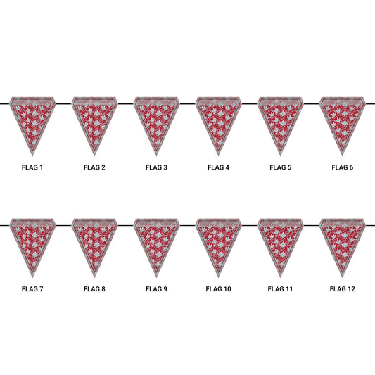 Flag Garland | Red & Gray | Magnolia