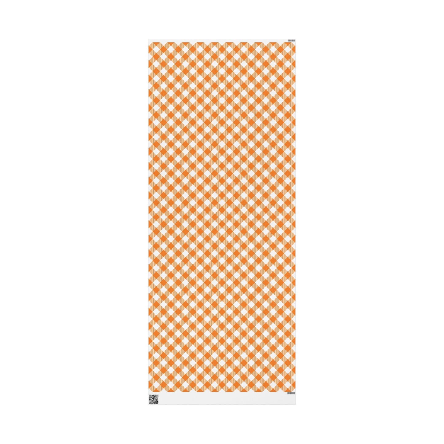 Gift Wrap | Orange & White | Gingham