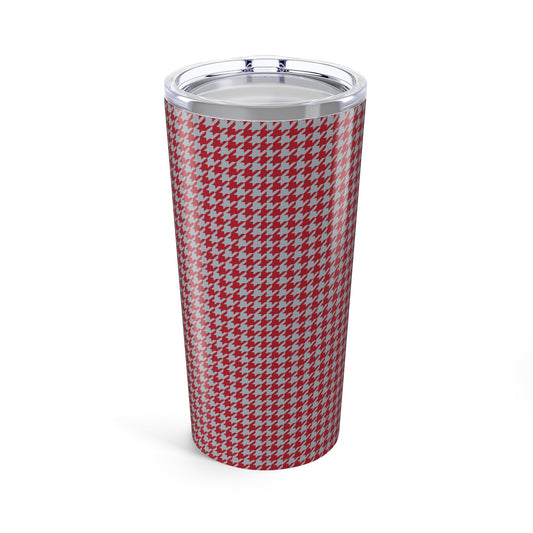 Tumbler | Red & Gray | Houndstooth