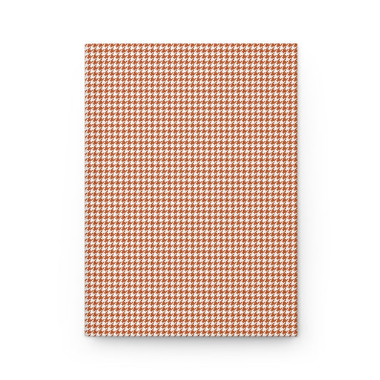 Journal | Dark Orange & White | Houndstooth
