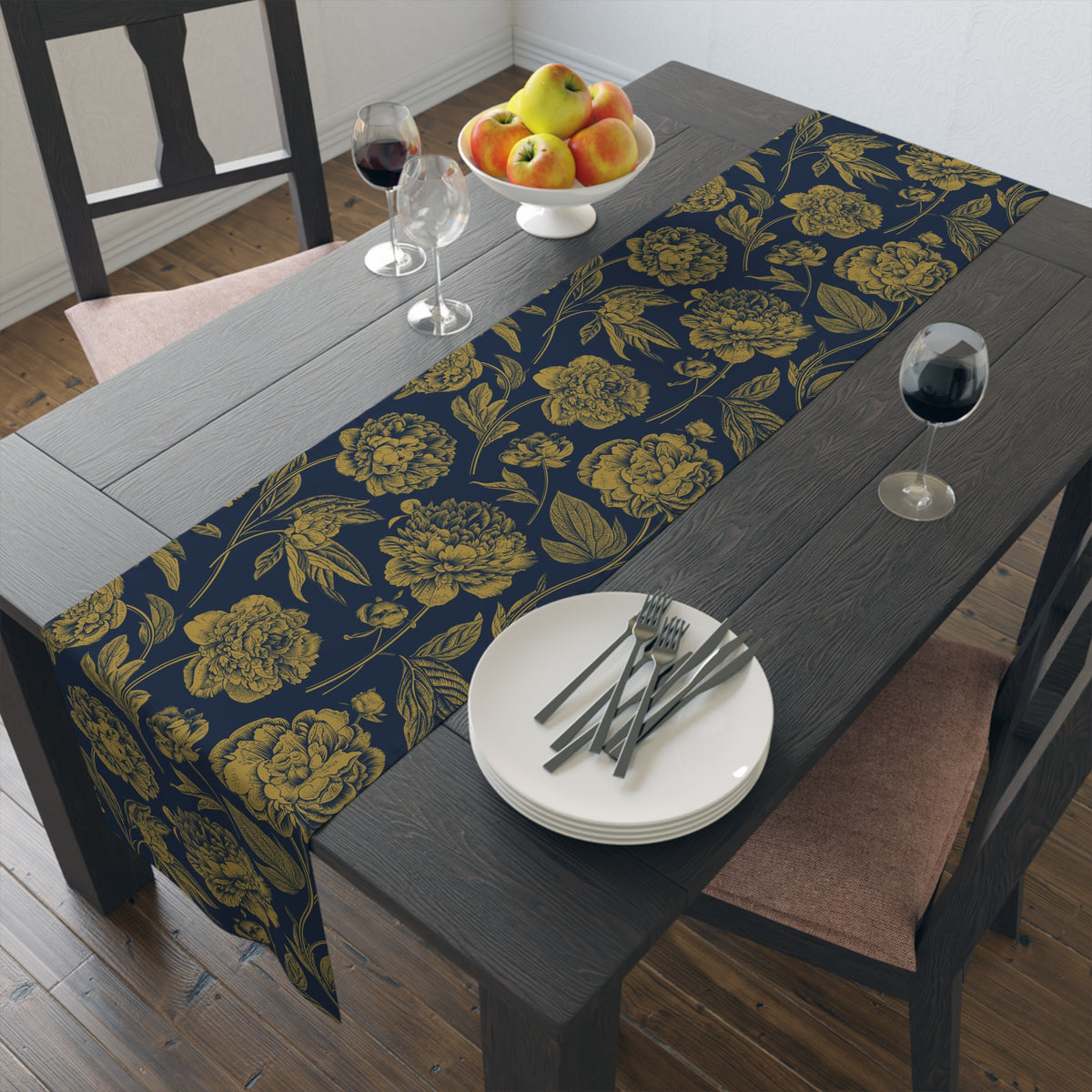 Table Runner | Notre Dame, Indiana | Peony