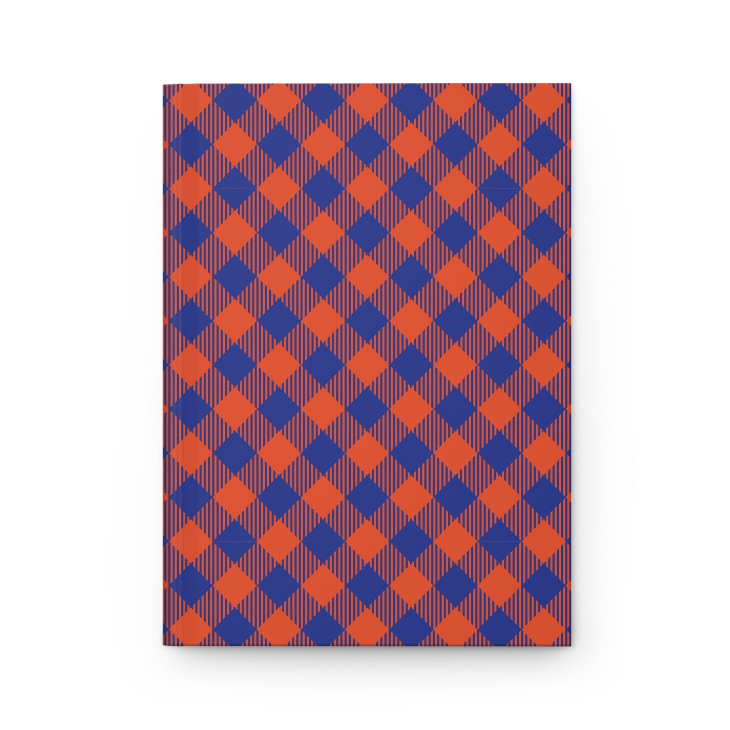 Hardcover Journal | Bright Blue & Orange | Gingham