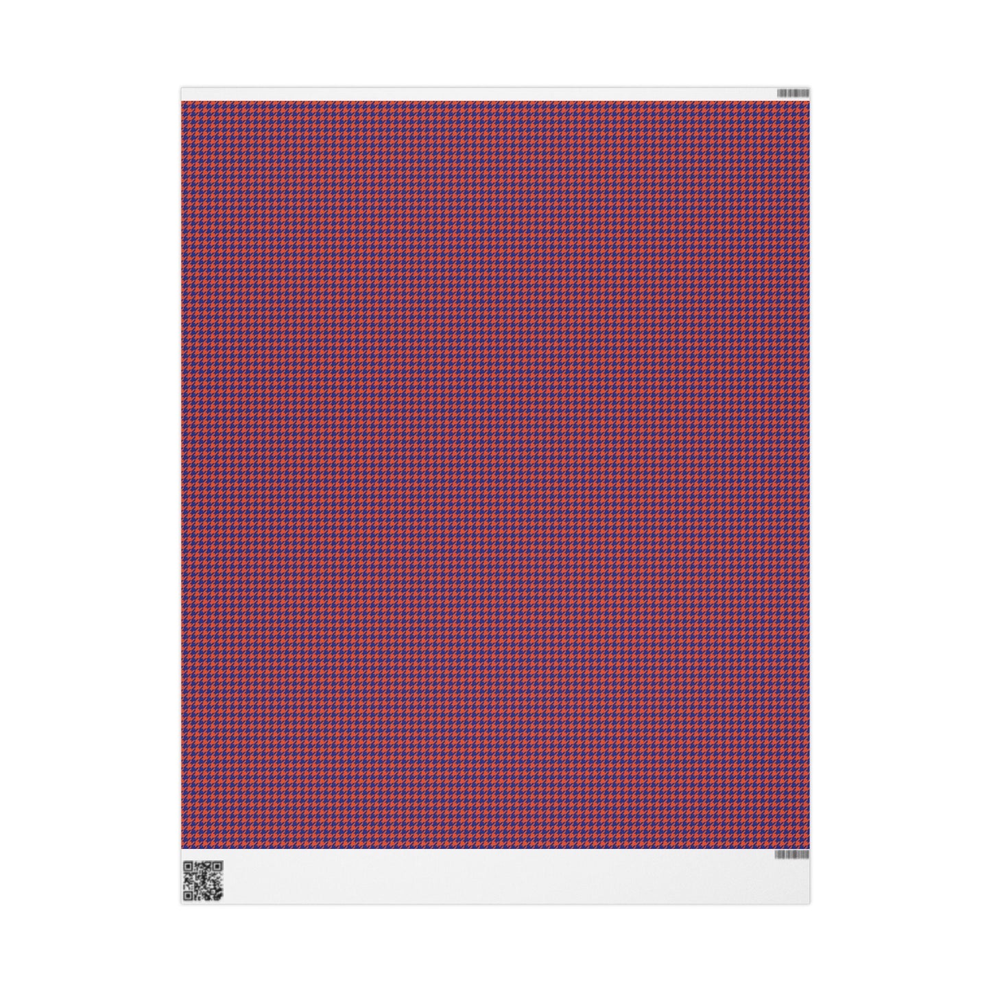 Gift Wrap | Bright Blue & Orange | Houndstooth