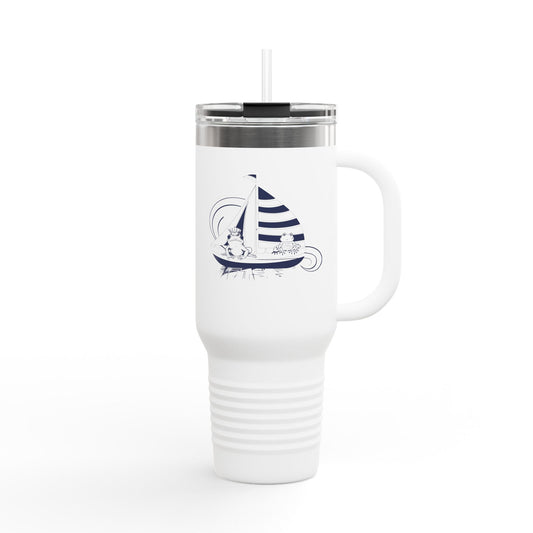NYP 40oz Insulated Travel Mug with Handle | Frog Boat