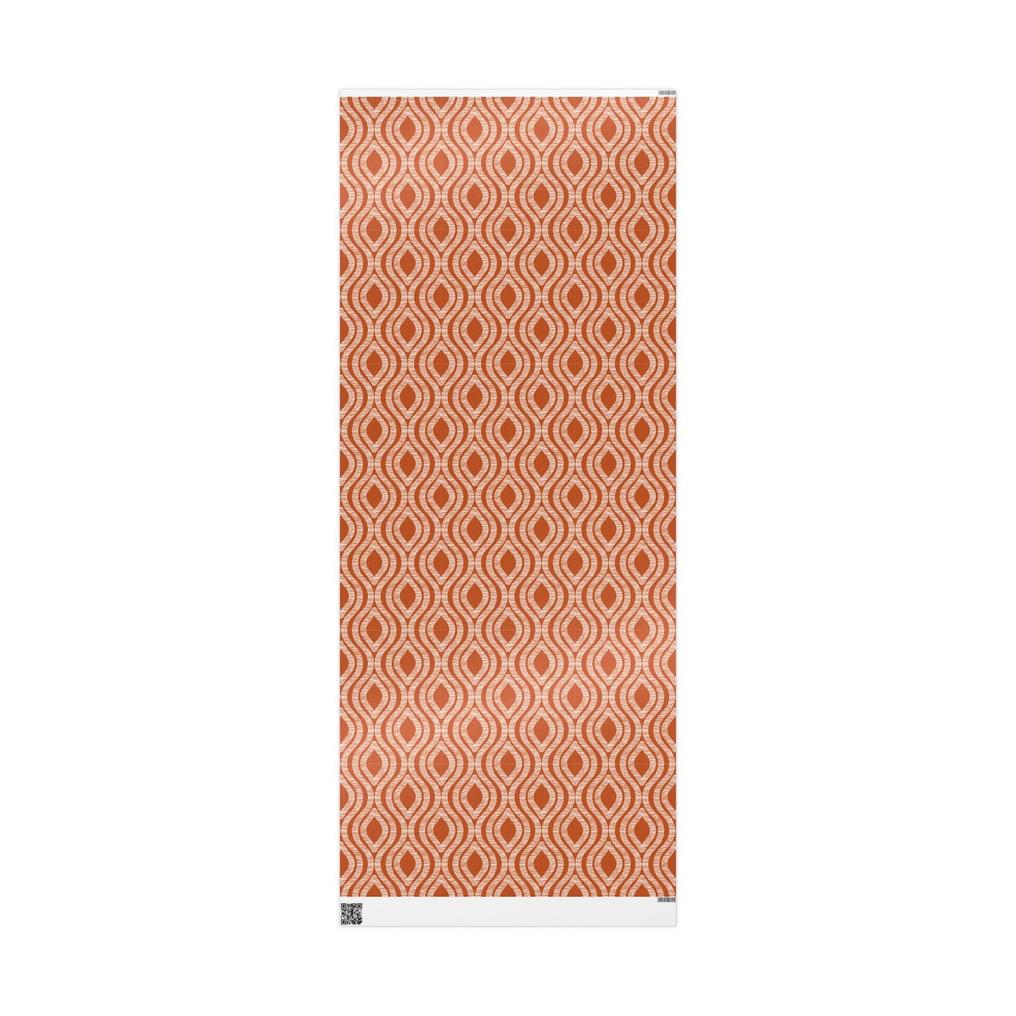 Gift Wrap | Dark Orange & White | Ogee