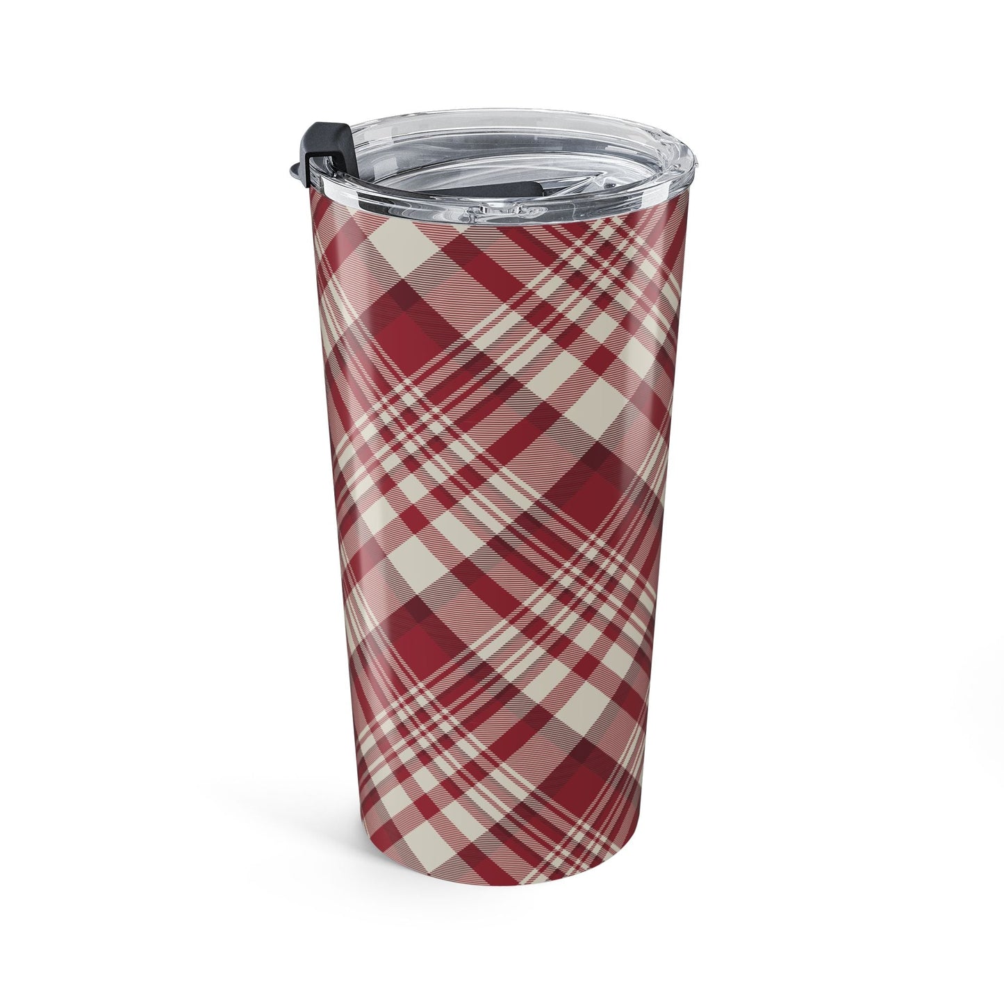 Tumbler | Maroon & White | Tartan